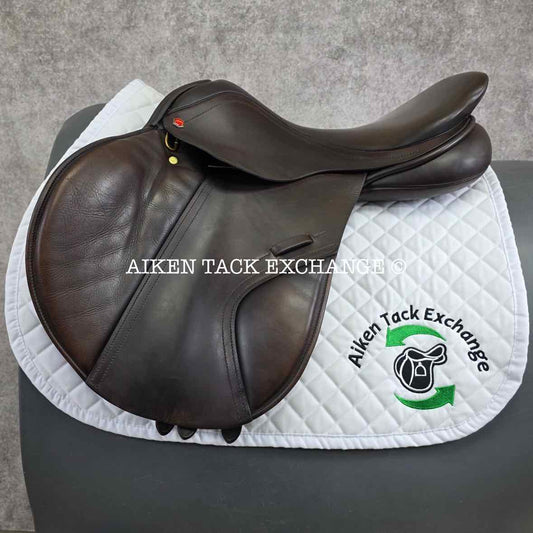 Albion Legend K2 Jump Saddle, 17.5" Seat, Wide Tree, Wool Flocked Panels