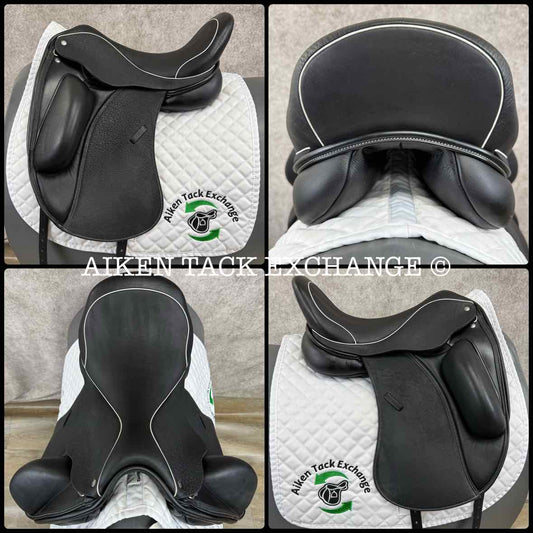2023 Custom Saddlery Wolfgang Solo MKII Monoflap Dressage Saddle, 17.5" Seat, Adjustable Tree, Wool Flocked Panels