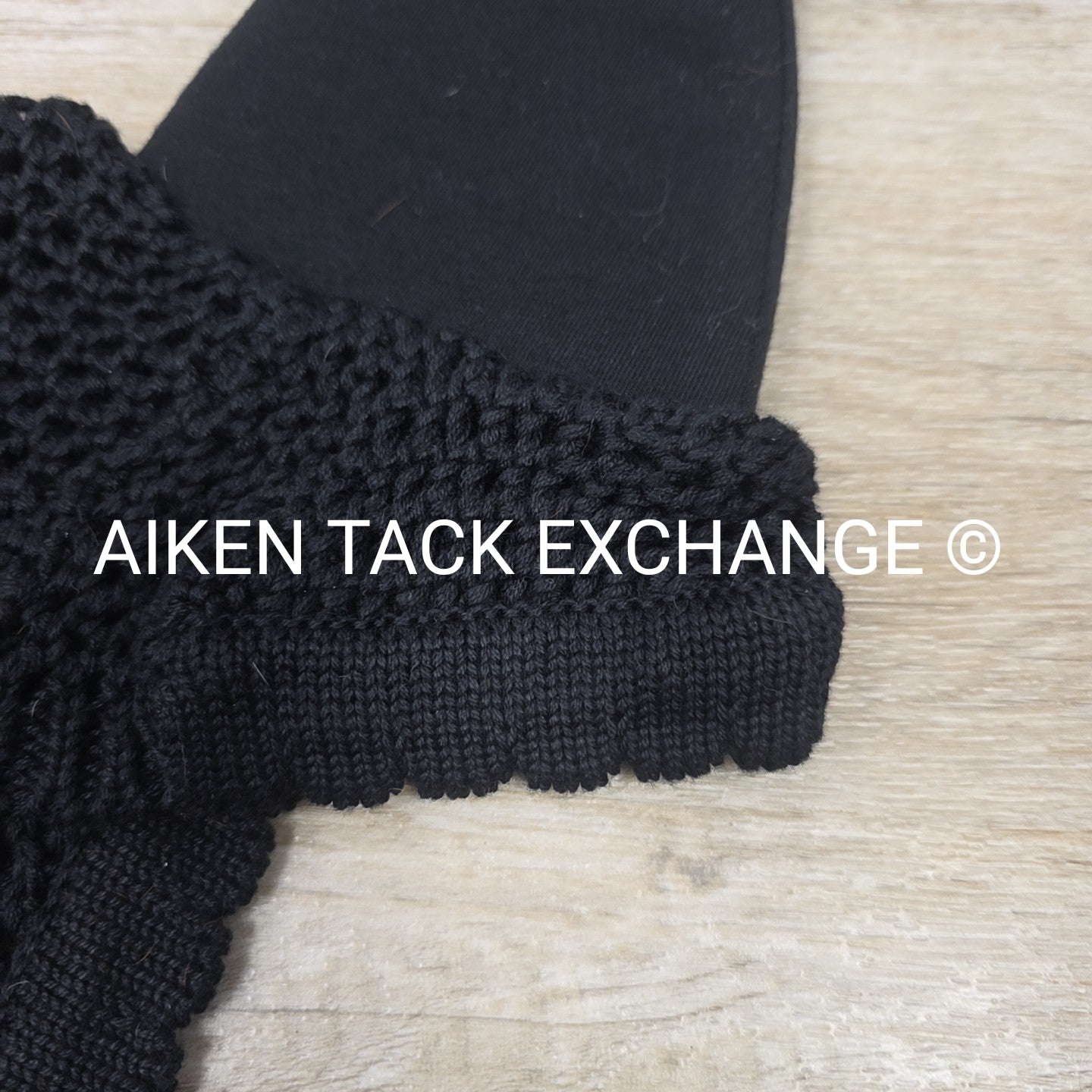 Equiline Soundless Ear Bonnet, Black, Size Full