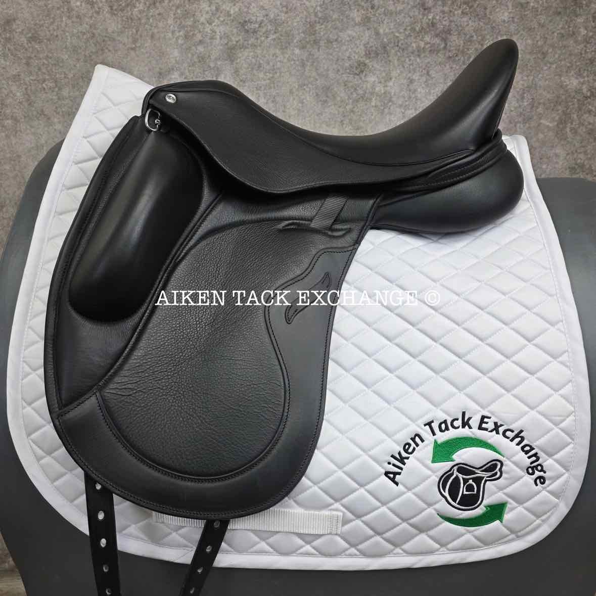 2023 Envy by Custom Saddlery Aurora Monoflap Dressage Saddle, 18" Seat, Adjustable Tree, Wool Flocked Panels