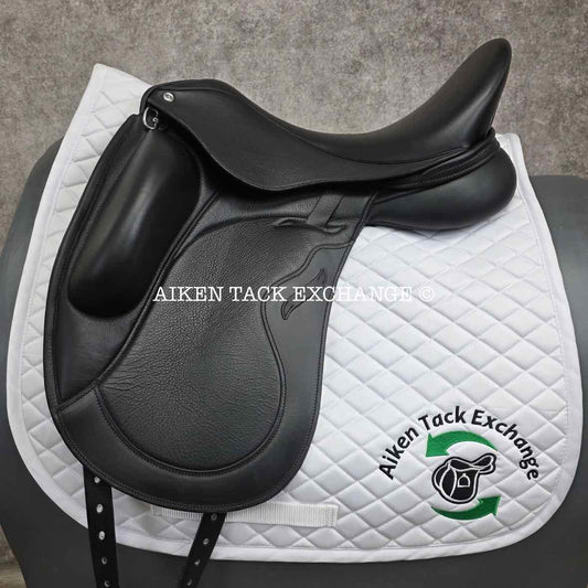 2023 Envy by Custom Saddlery Aurora Monoflap Dressage Saddle, 18" Seat, Adjustable Tree, Wool Flocked Panels
