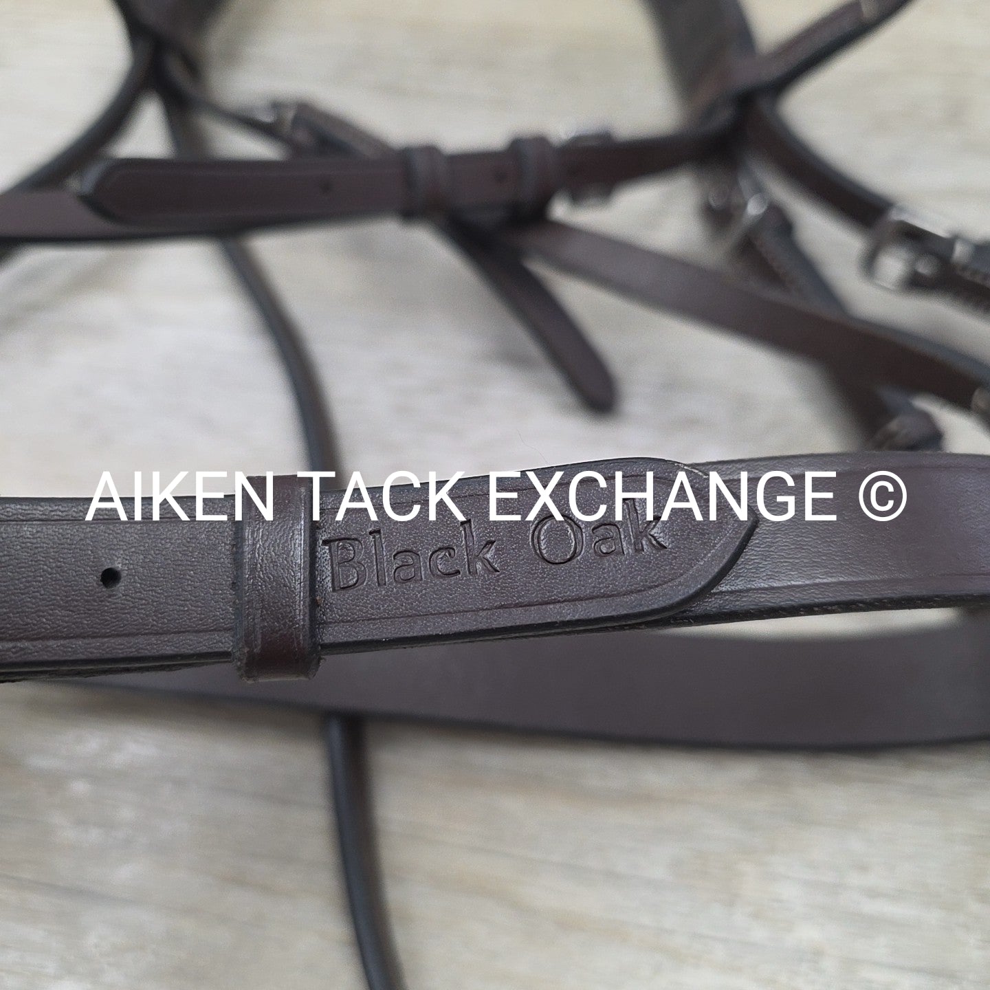 KL Select Black Oak Maple Training Bridle, No Reins & No Flash, Brown, Size Cob