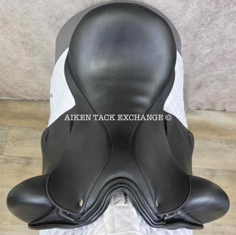 **SOLD** 2018 Custom Saddlery Icon Coda W Monoflap Dressage Saddle, 17.5" Seat, Adjustable Tree, Wool Flocked Panels