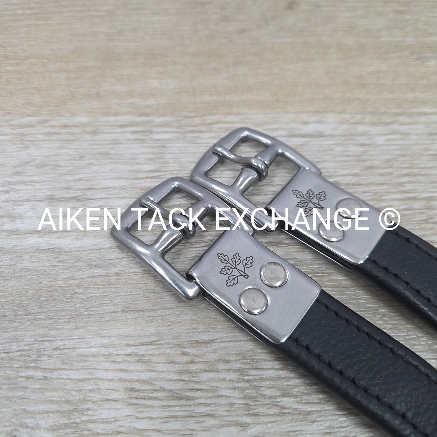 KL Select Black Oak Stirrup Leathers, Black, 63"