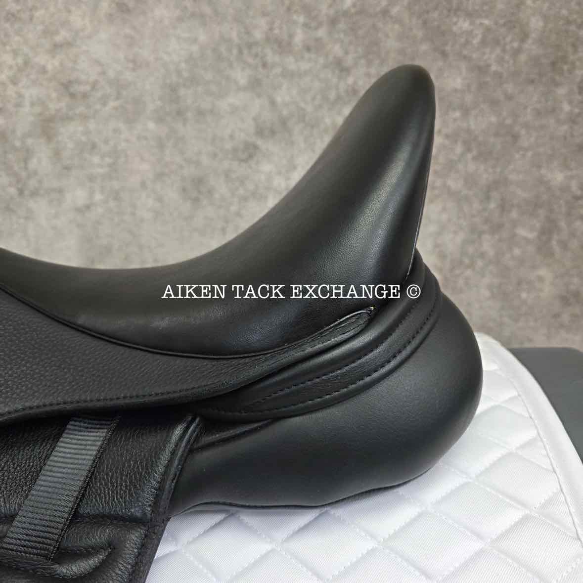 2024 Envy by Custom Saddlery Aurora Monoflap Dressage Saddle, 17.5" Seat, Adjustable Tree, Wool Flocked Panels