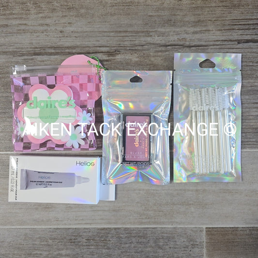 Claire's Makeup Bundle - Blush, 2 Makeup Sponges, Helios Eyelash Adhesive