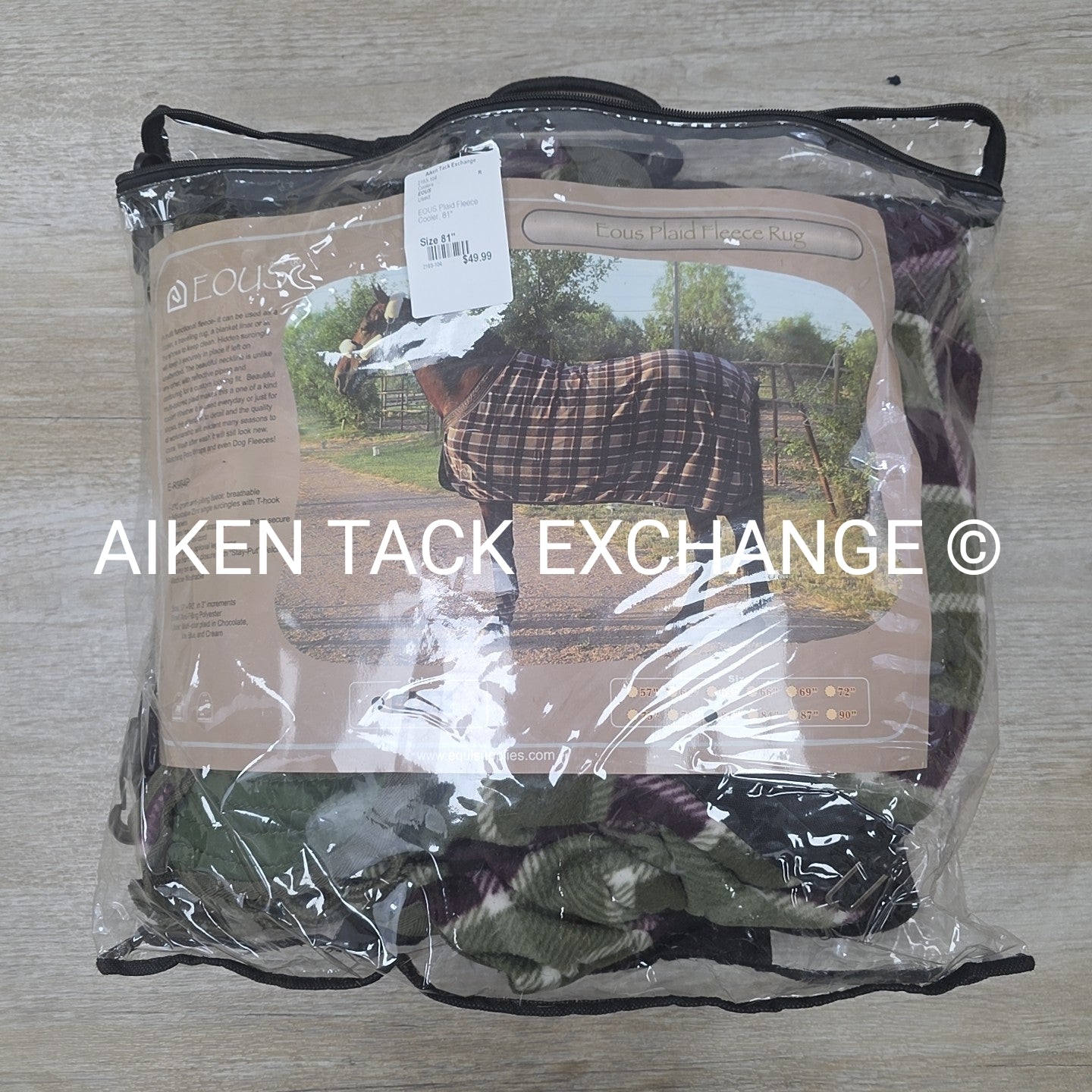EOUS Plaid Fleece Cooler, 81"