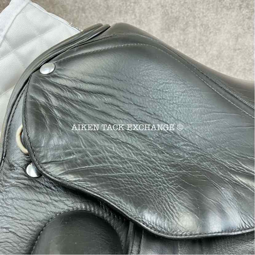Patrick Saddlery Equation Dressage Saddle, 18" Seat, Short Flap, Extra Wide Tree, Wool Flocked Panels