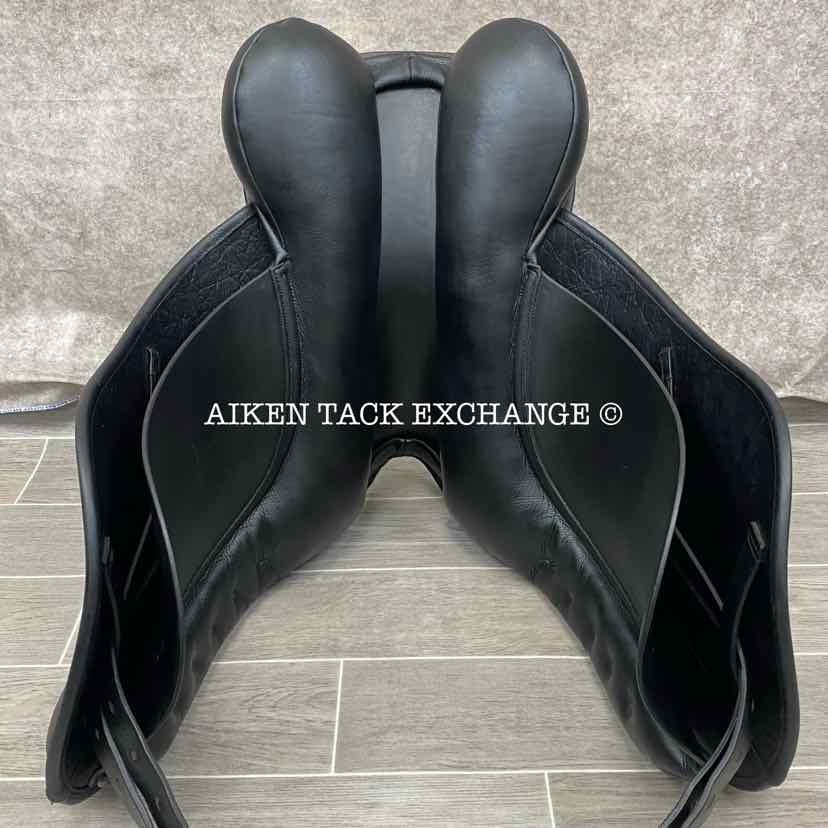 2009 County Perfection Dressage Saddle, 17" Seat, Forward Flap, Medium Tree, Wool Flocked Panels