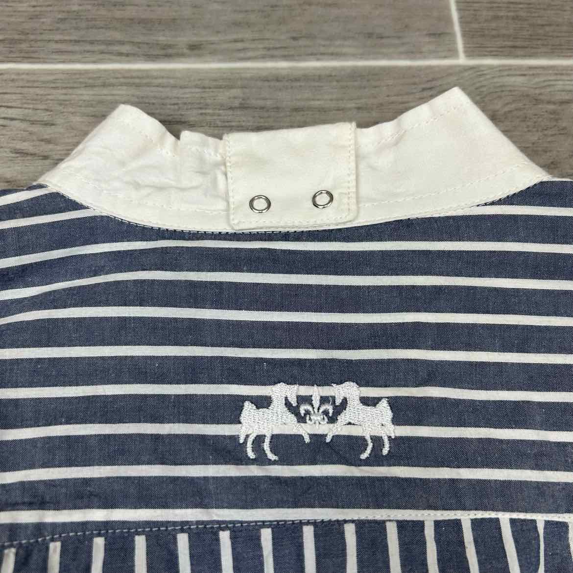 Equine Couture Ascot Long Sleeve Show Shirt, Size Medium