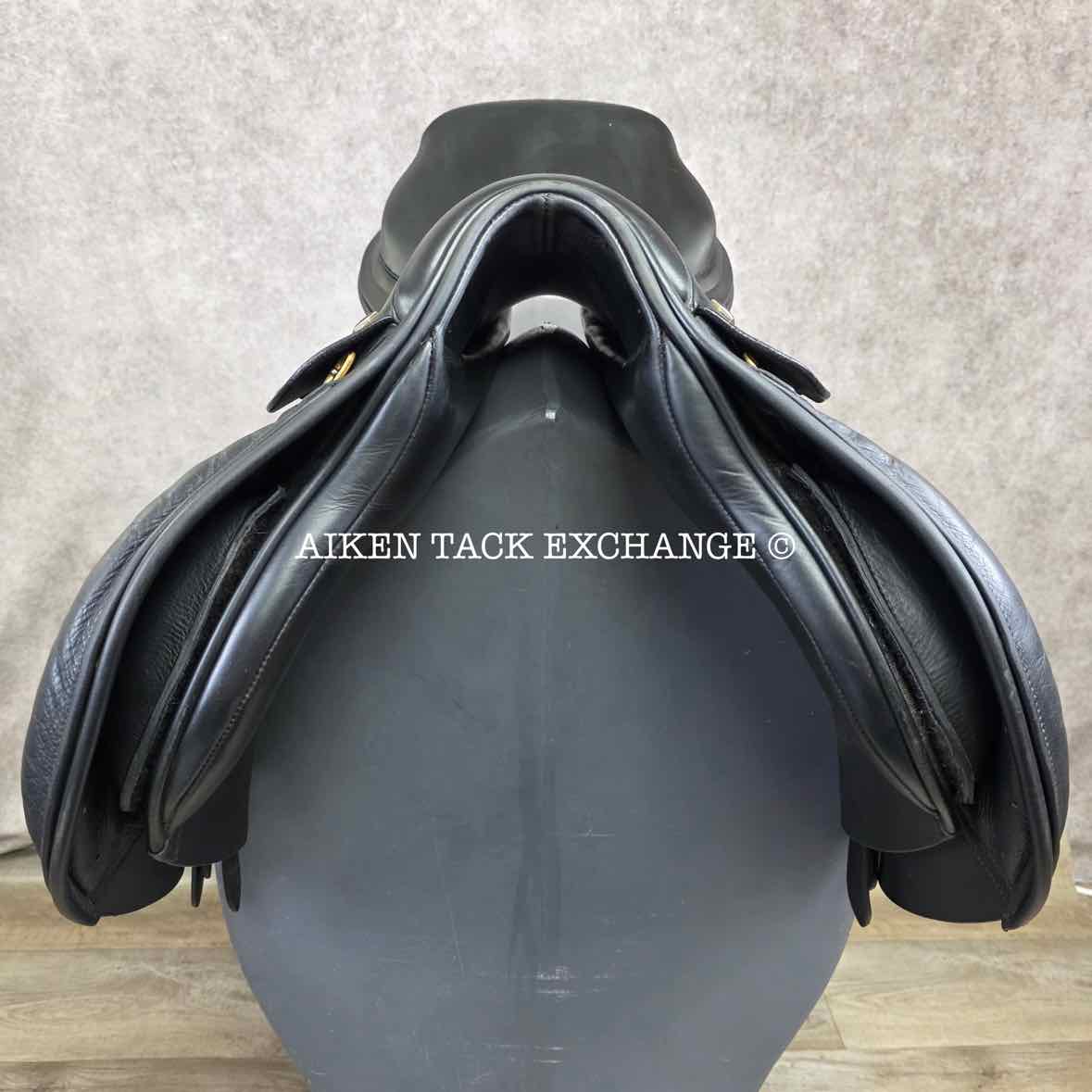 **SOLD** 2001 Albion Kontrol Close Contact Jump Saddle, 17.5" Seat, Medium Narrow Tree, Wool Flocked Panels