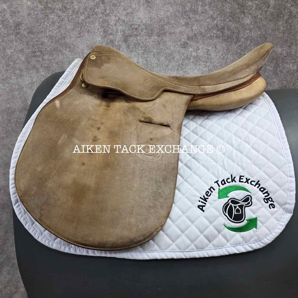 Merlo's American Style Suede Polo Saddle, 19" Seat, Narrow Tree, Foam Panels