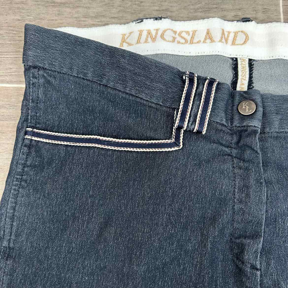 Kingsland Knee Patch Denim Breeches, Size Medium