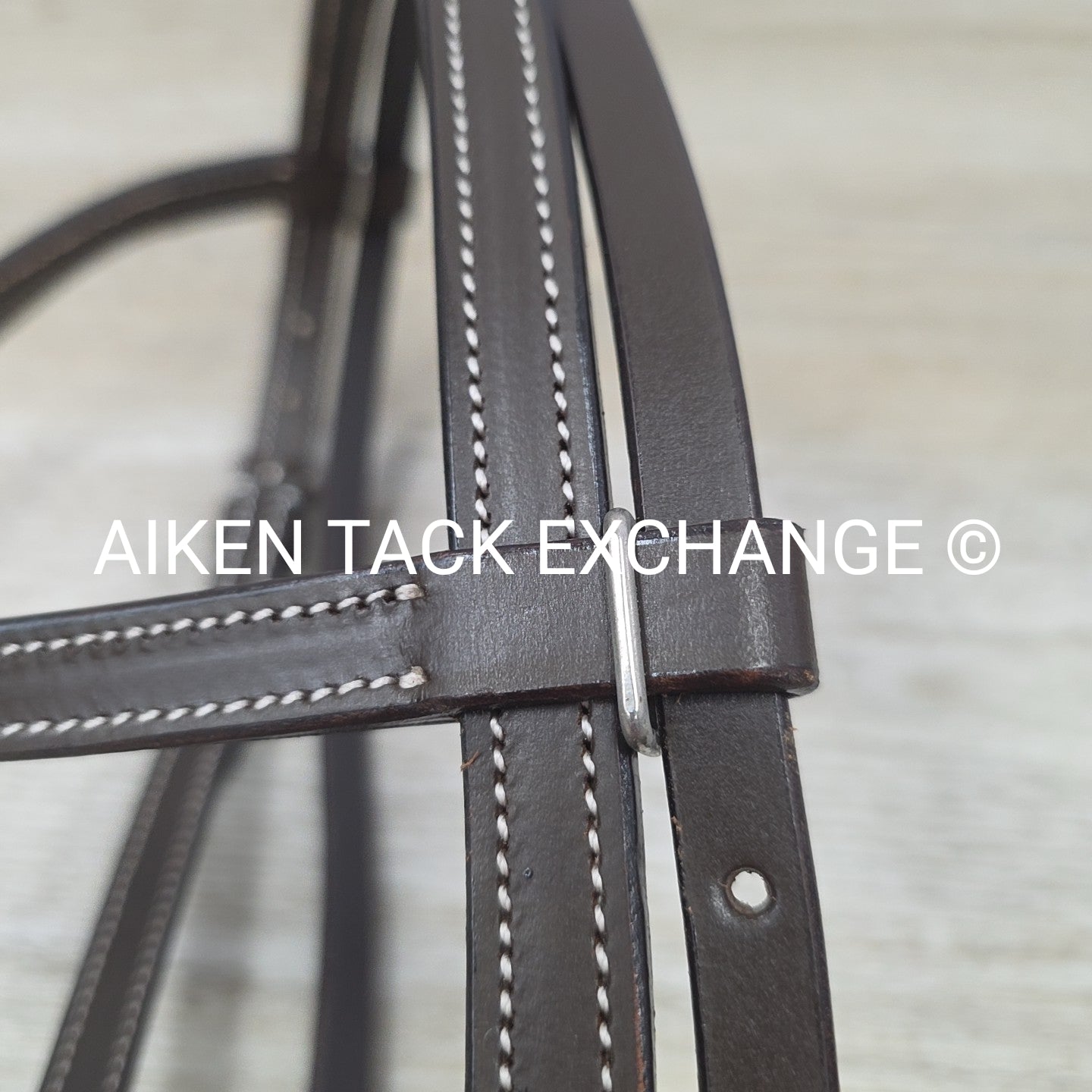 TuffRider Western Headstall with Latigo Bit Ties, Brown, Size Full/Horse