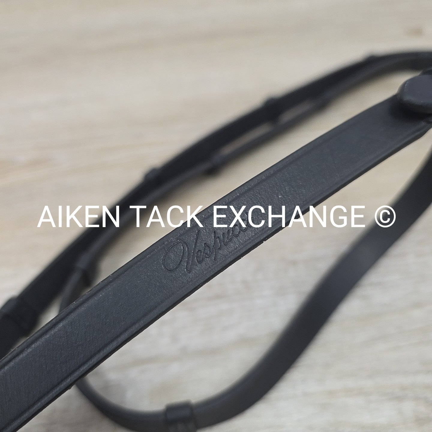 Vespucci Leather Reins with Hand Stops, Black, 56"