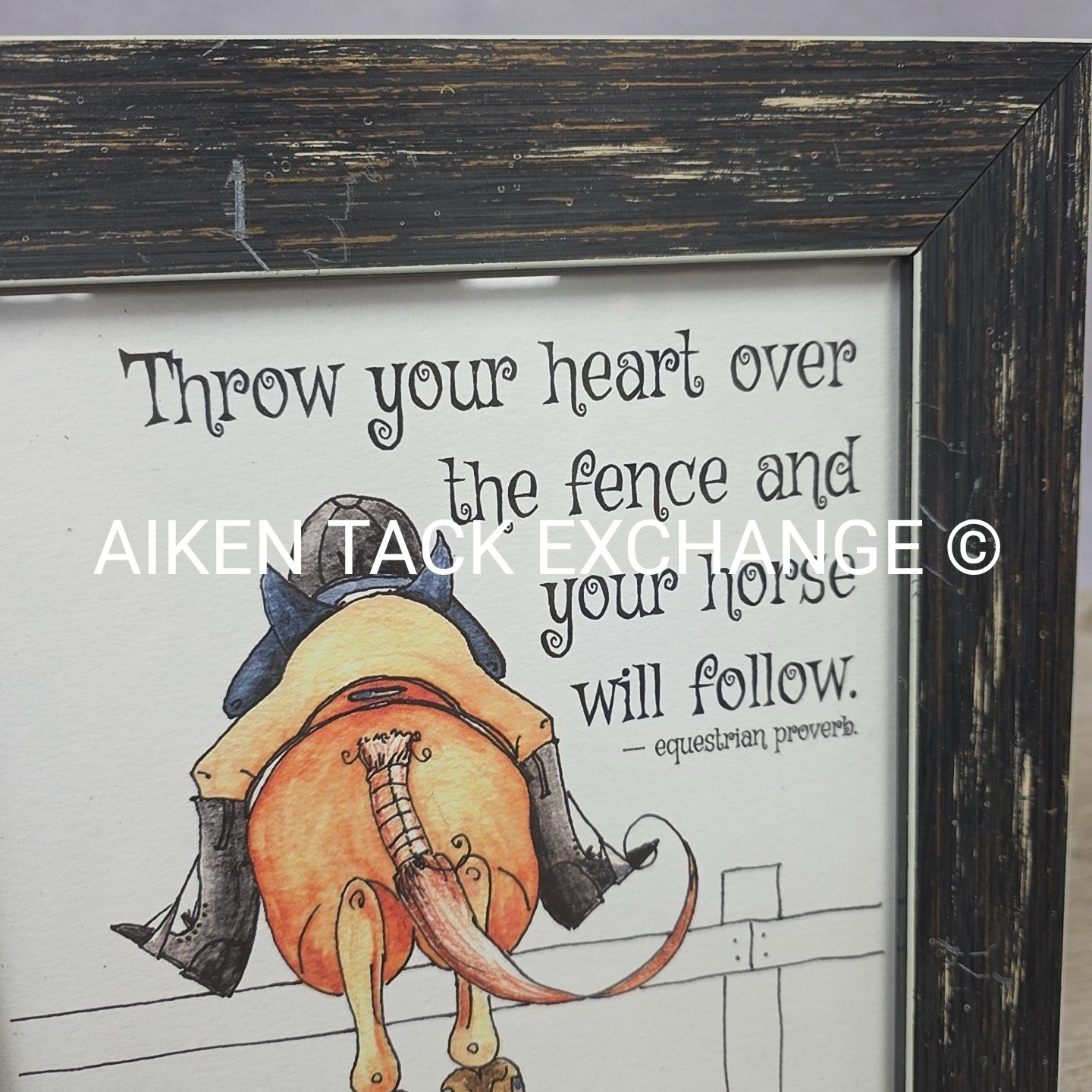Framed Equestrian Decor, 11.5" x 11.5"