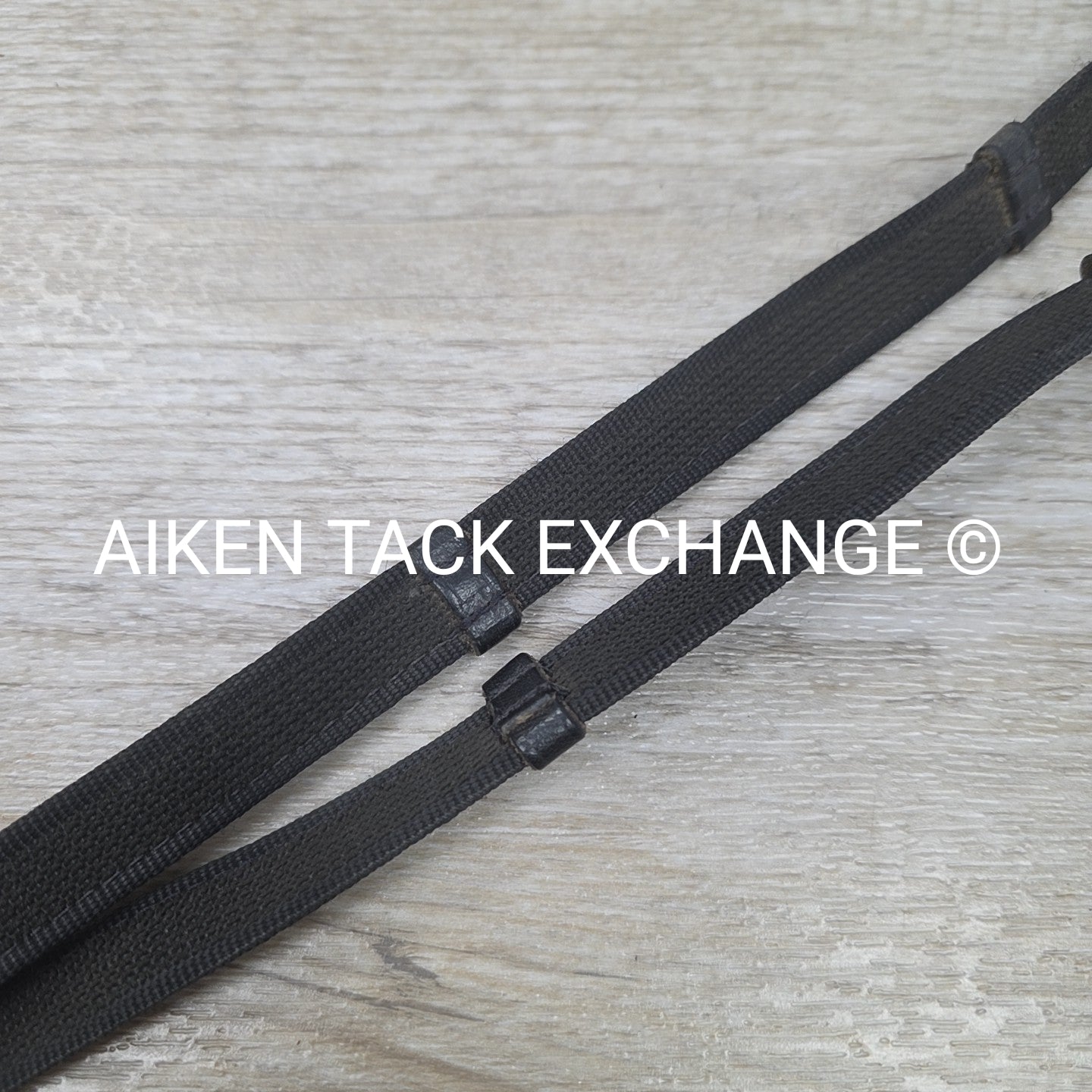 Rubberized Grip Reins with Hand Stops, Black, 60"