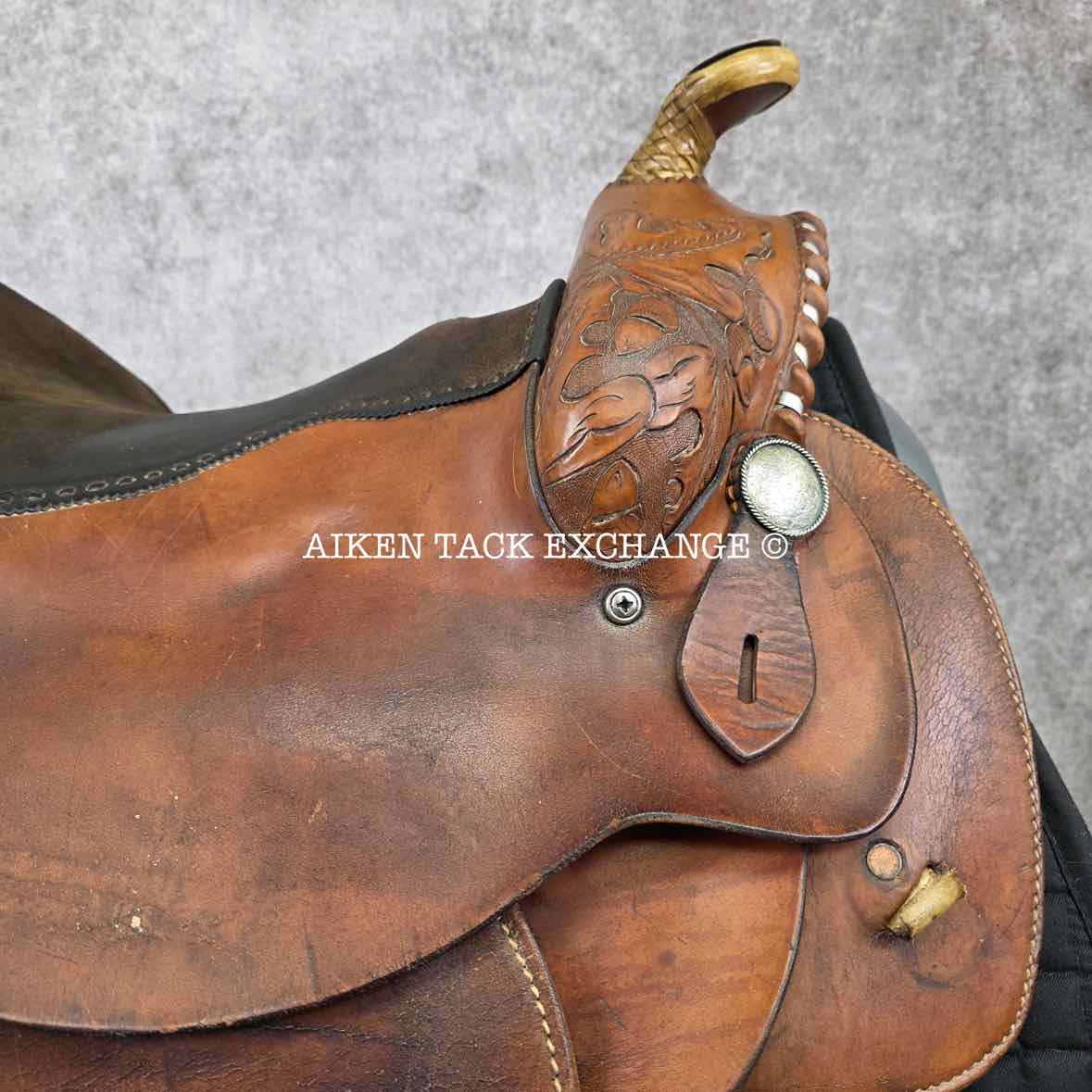 CC Saddlery Charles Crawley Western Saddle, 15.5" Seat, Wide Tree - Full QH Bars