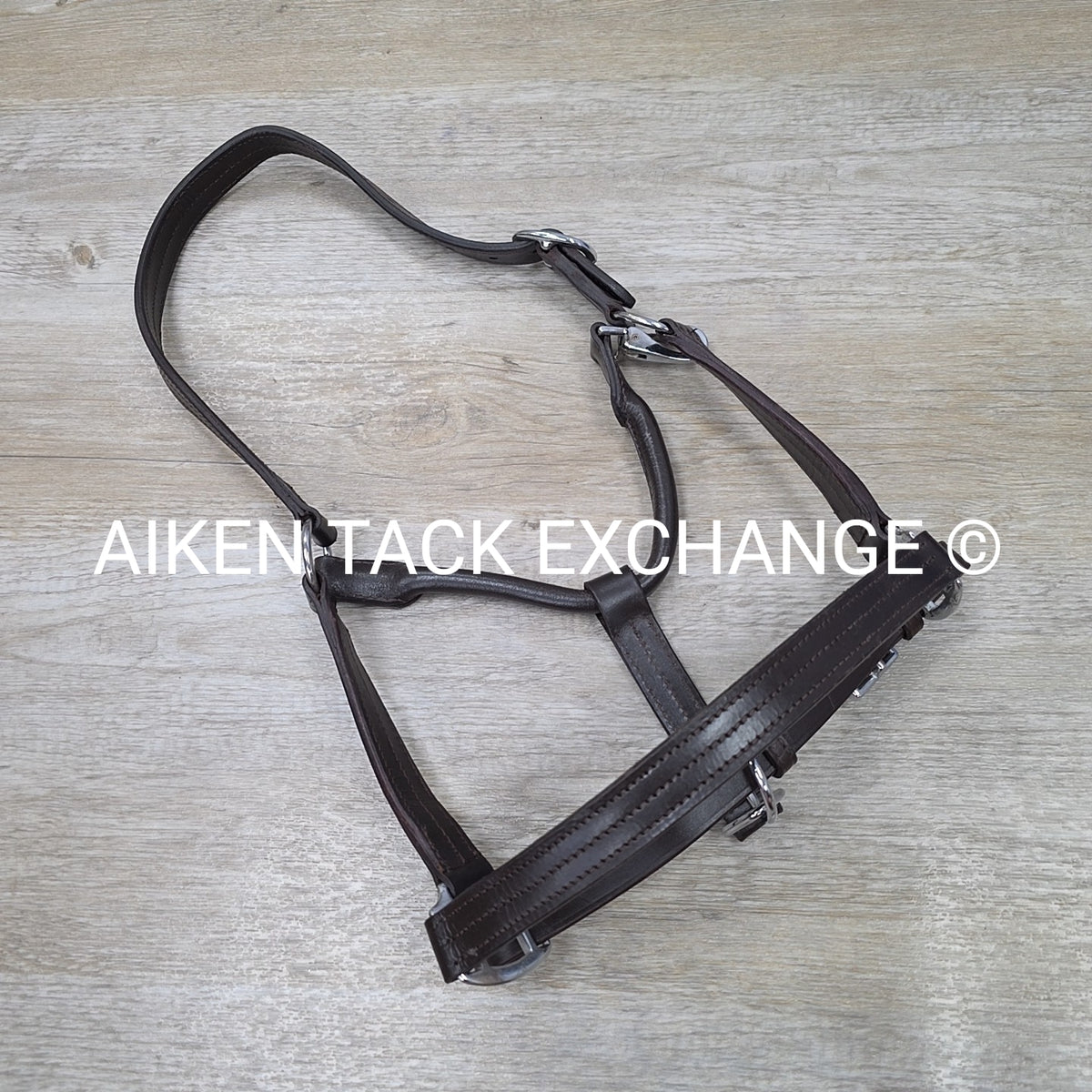 Leather Halter, Brown, Size Full