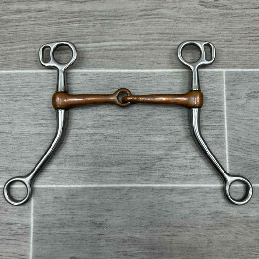 Single Joint Copper Long Shank Tom Thumb Bit 5"
