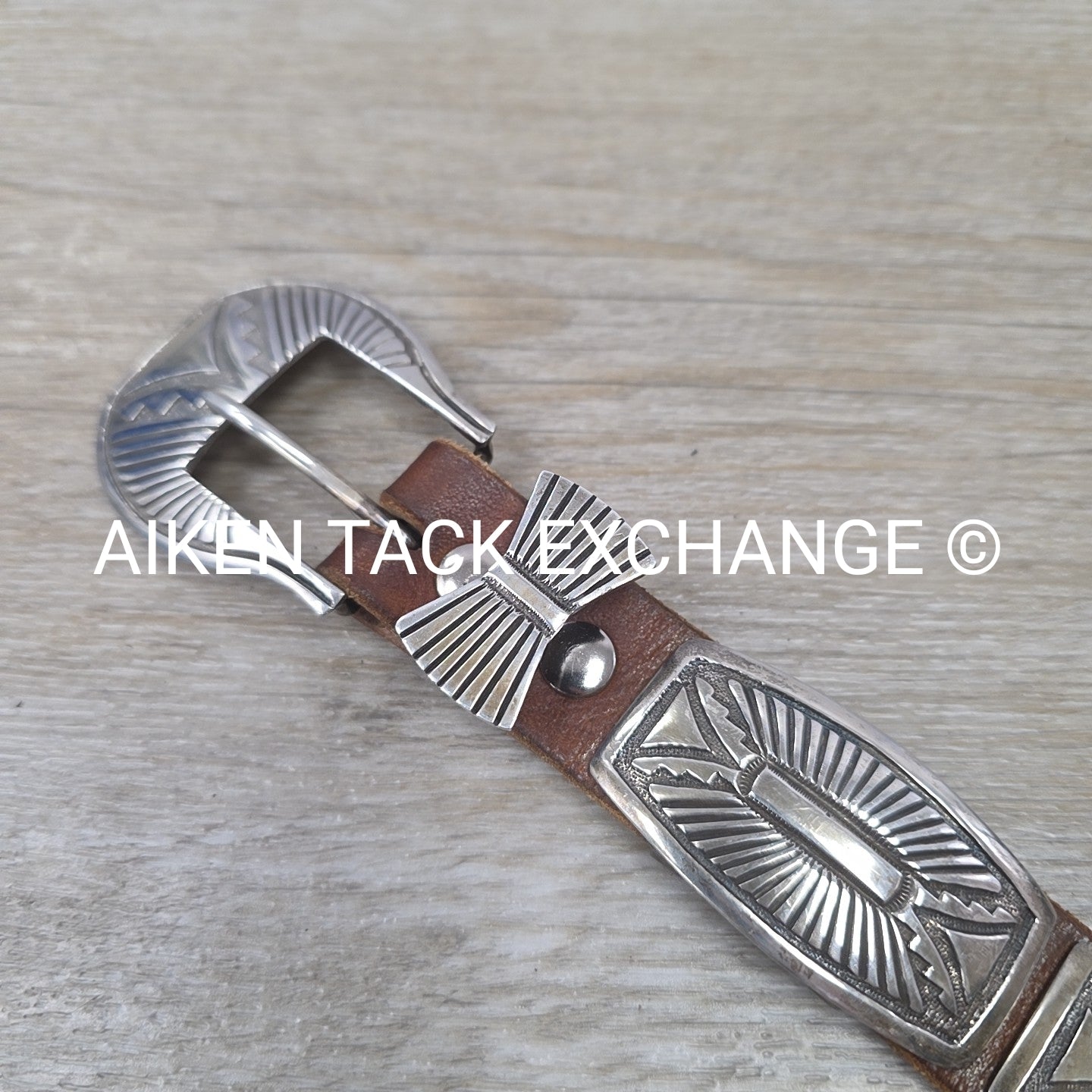 Rick Martinez Navajo Sterling Silver Concho Belt, 32