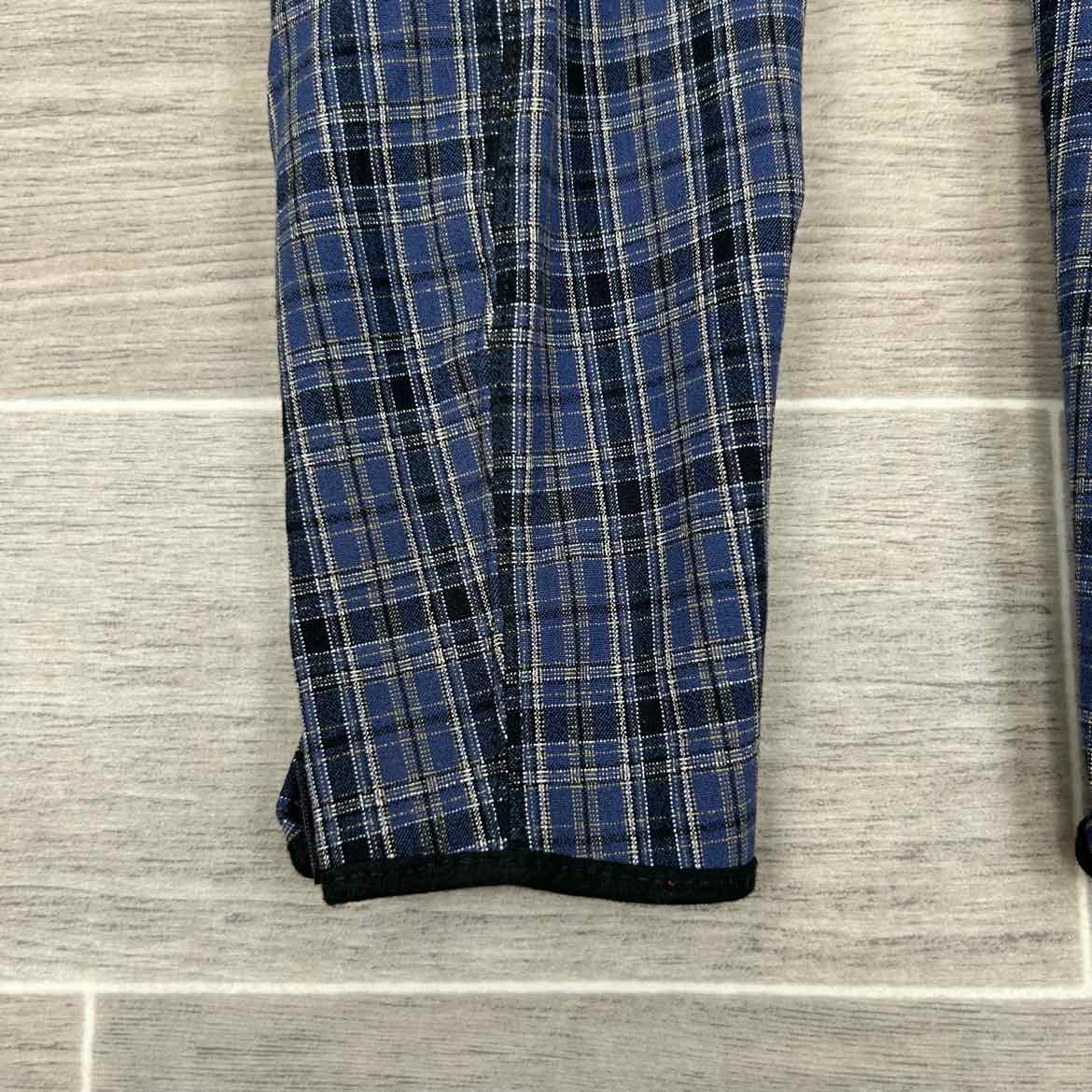 Eqituff Women's Knee Patch Breeches, Blue Plaid, Size 22 L, Brand New