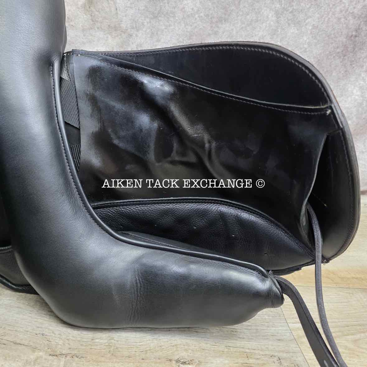 2018 Custom Saddlery Revolution Monoflap Dressage Saddle, 17" Seat, Adjustable Tree, Wool Flocked Panels