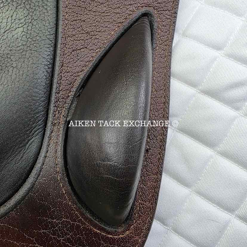 **SOLD** 2015 Custom Saddlery Monte Carlo Monoflap Jump Saddle, 18" Seat, Adjustable Tree, Wool Flocked Panels