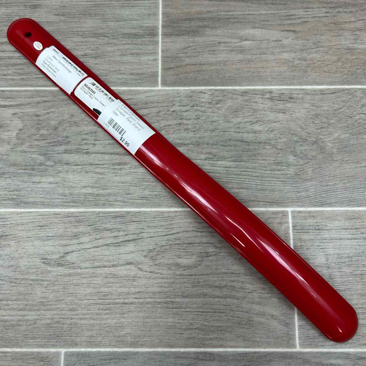 Equi-Essentials Curved Plastic Sweat Scraper, Red, Brand New