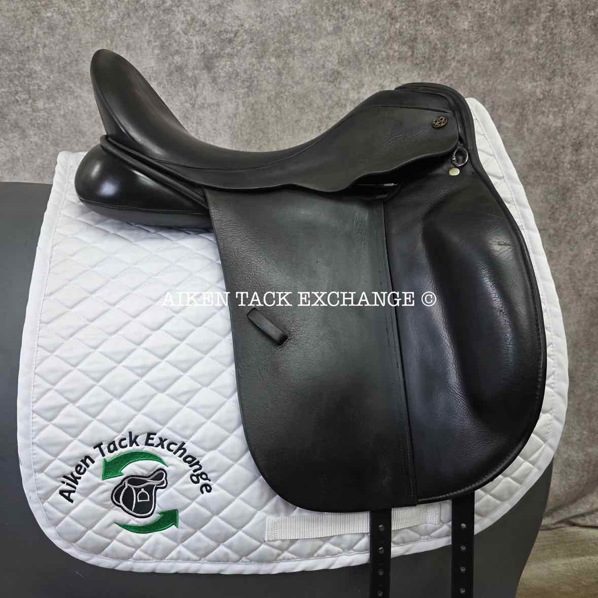 2006 Trilogy Verago Elite Dressage Saddle, 18.5" Seat, Wide Tree, Wool Flocked Panels