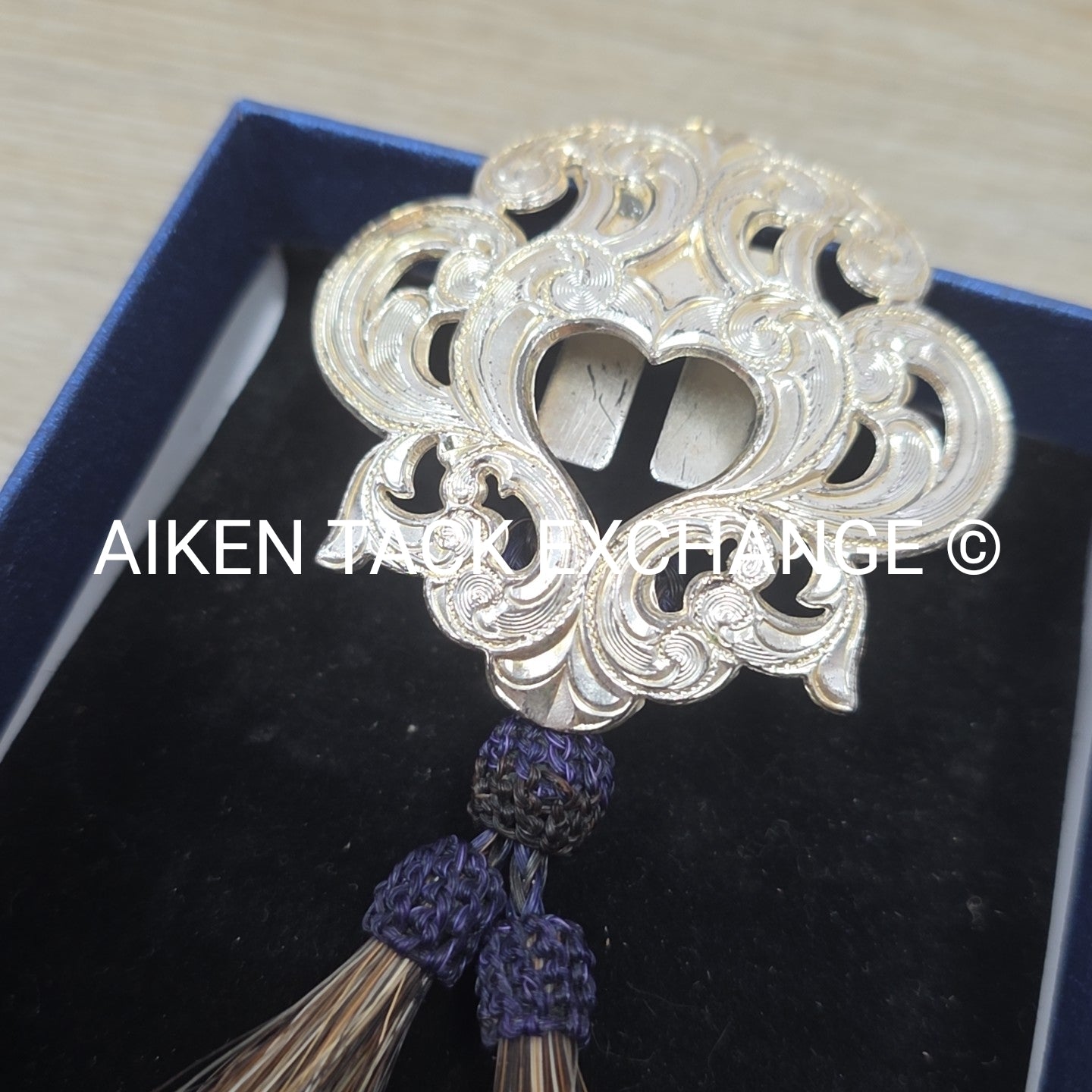 Crumrine Silver & Horse Hair Button Cover