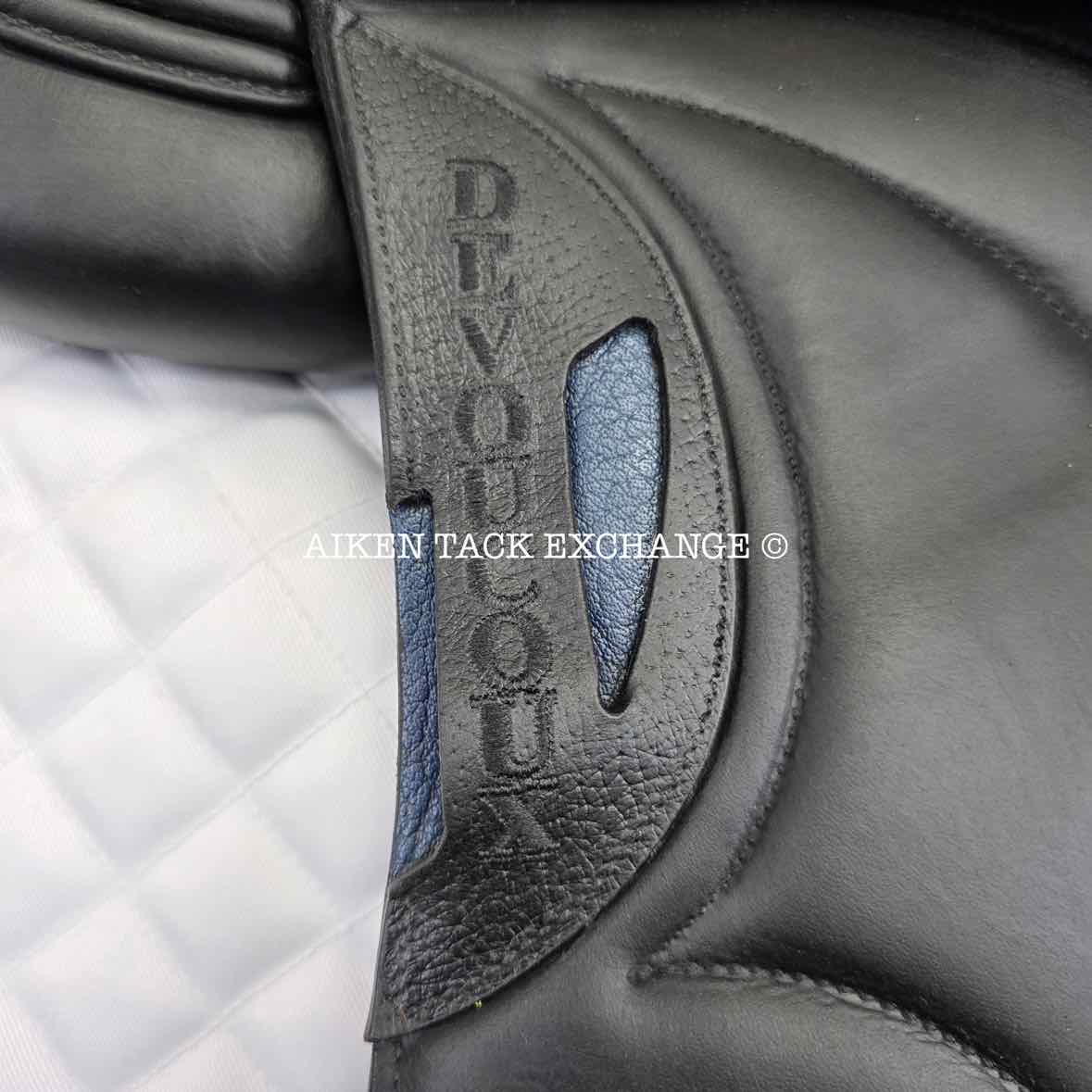 2014 Devoucoux Loreak Monoflap Dressage Saddle, 18.5" Seat, 3 Flap, Medium Wide Tree, D3D Panels, Full Buffalo Leather