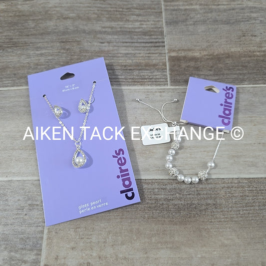 Claire's Bundle - 1 Bracelet, 1 Necklace, 1 Pair of Earrings