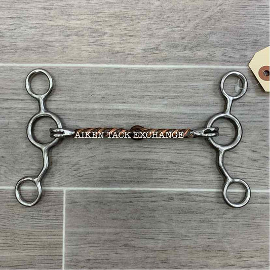 Single Joint Sweet Iron & Copper Twisted Wire Jr Cow Horse Bit 5"