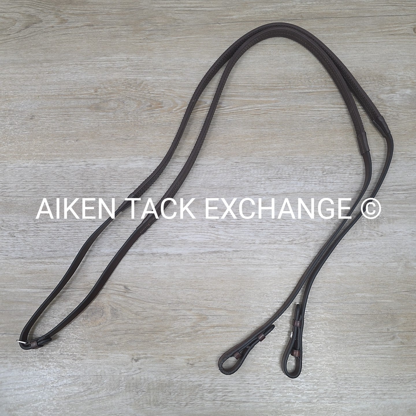 KL Select Red Barn Rubber Grip Reins, Brown, Size Full