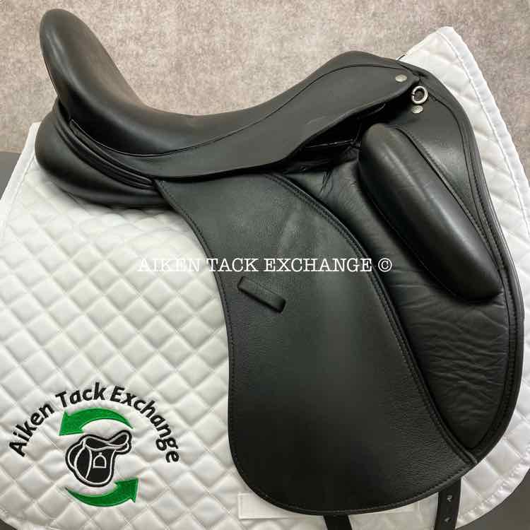 2018 Custom Saddlery Wolfgang Solo MKII Monoflap Dressage Saddle, 18" Seat, Adjustable Tree, Wool Flocked Panels