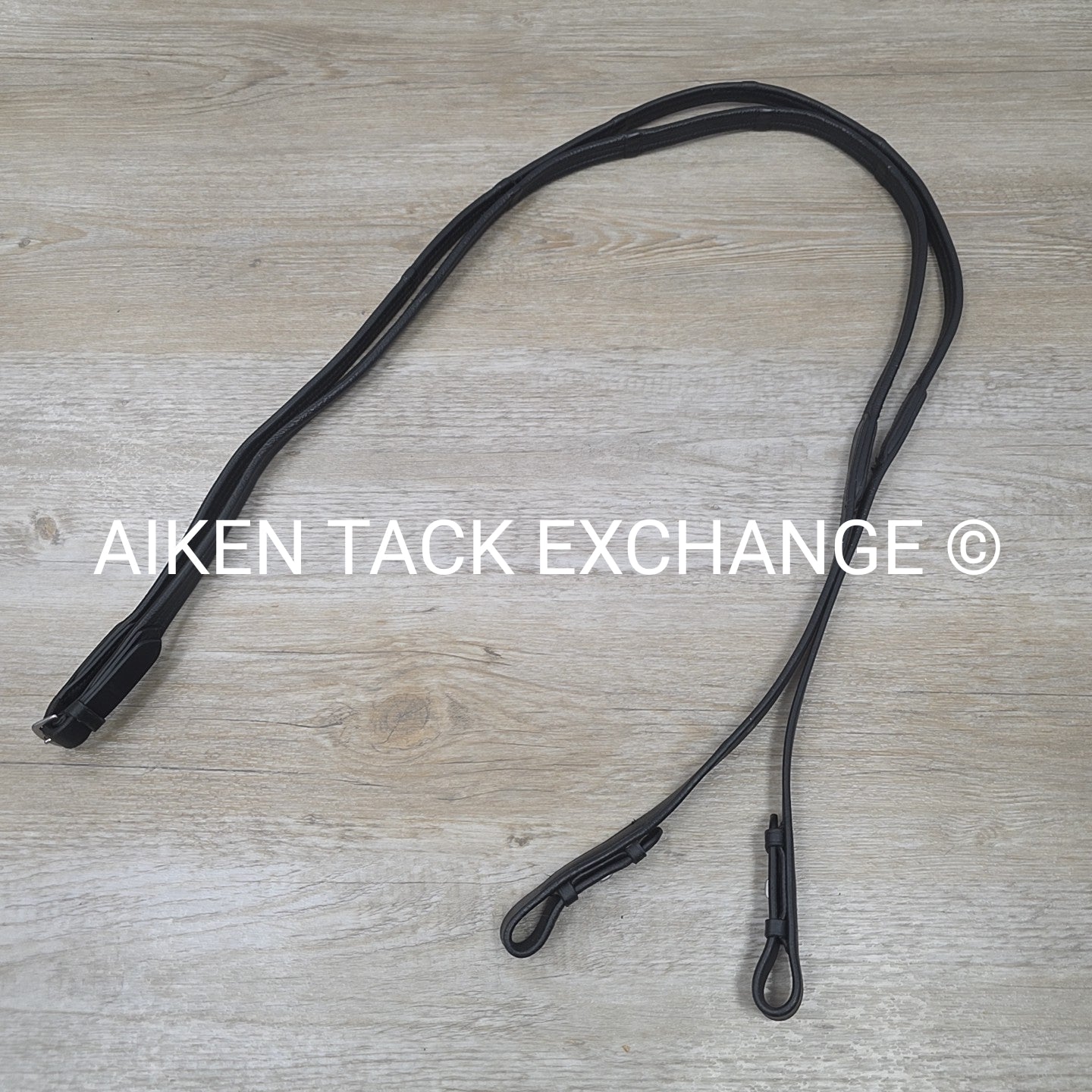 Wrapped Dressage Reins, Black, Size Cob