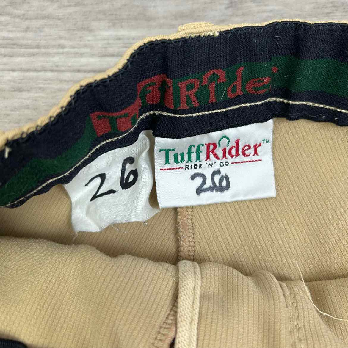 TuffRider Ribbed Knee Patch Breeches, Tan, Women's 26