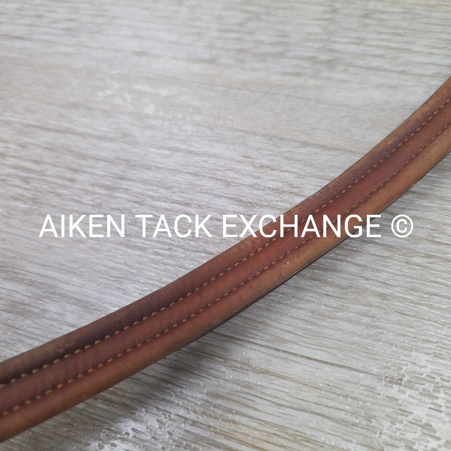 Antares Fancy Stitched Browband, Brown, 16"