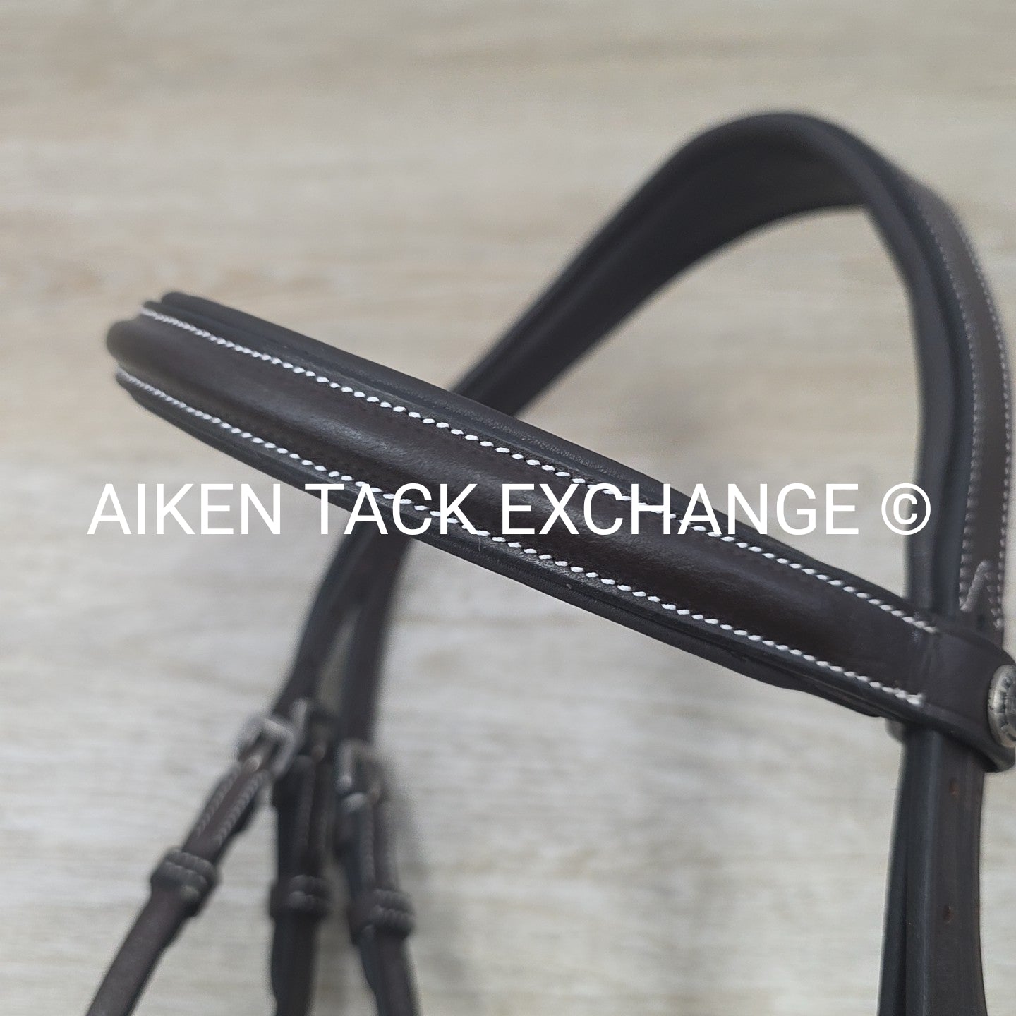 HDR Pro Mono Crown Flash Bridle with Rubber Reins, Havana, Size Cob