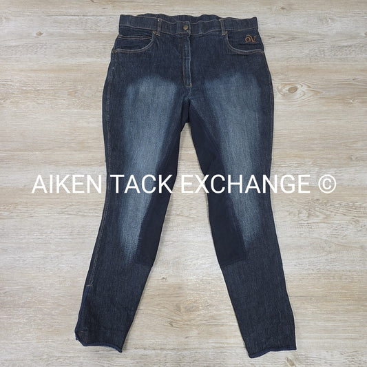 Ovation Denim Full Seat Breeches, Size 34