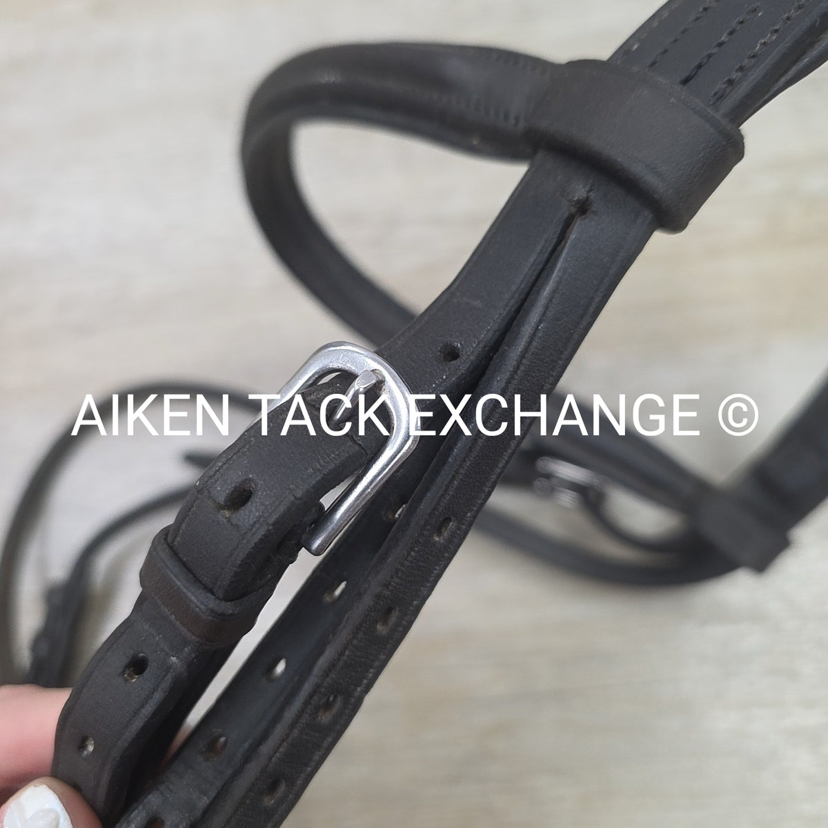 Avalon Plain Raised Bridle, No Noseband, No Reins, Brown, Size X-Full