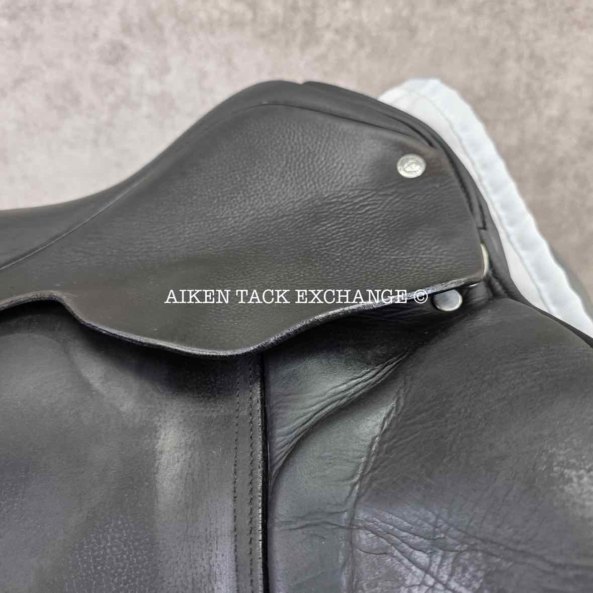 2008 Custom Saddlery Steffen's Advantage Dressage Saddle, 18" Seat, Adjustable Tree, Wool Flocked Panels