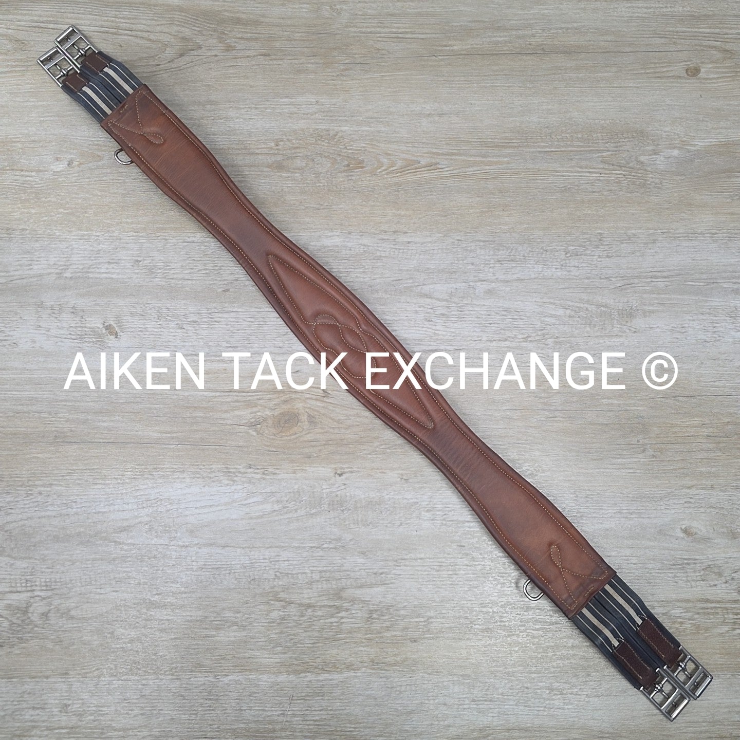 Antares Double End Elastic Girth, Brown, 48"