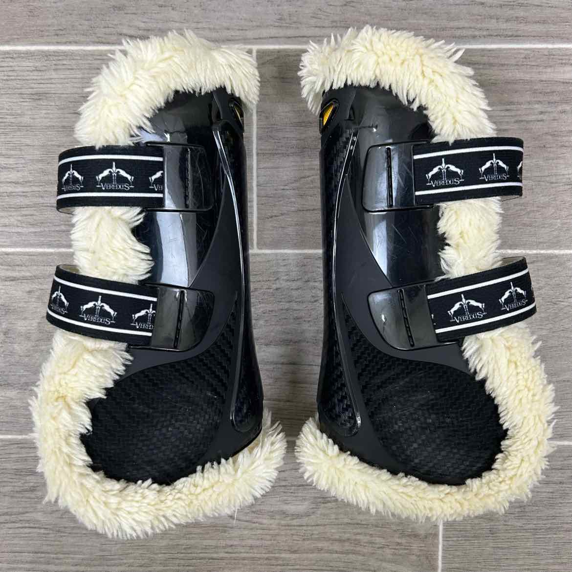 Veredus STS Carbon Gel Vento Fleece Lined Open Front Tendon Boots, Size Medium