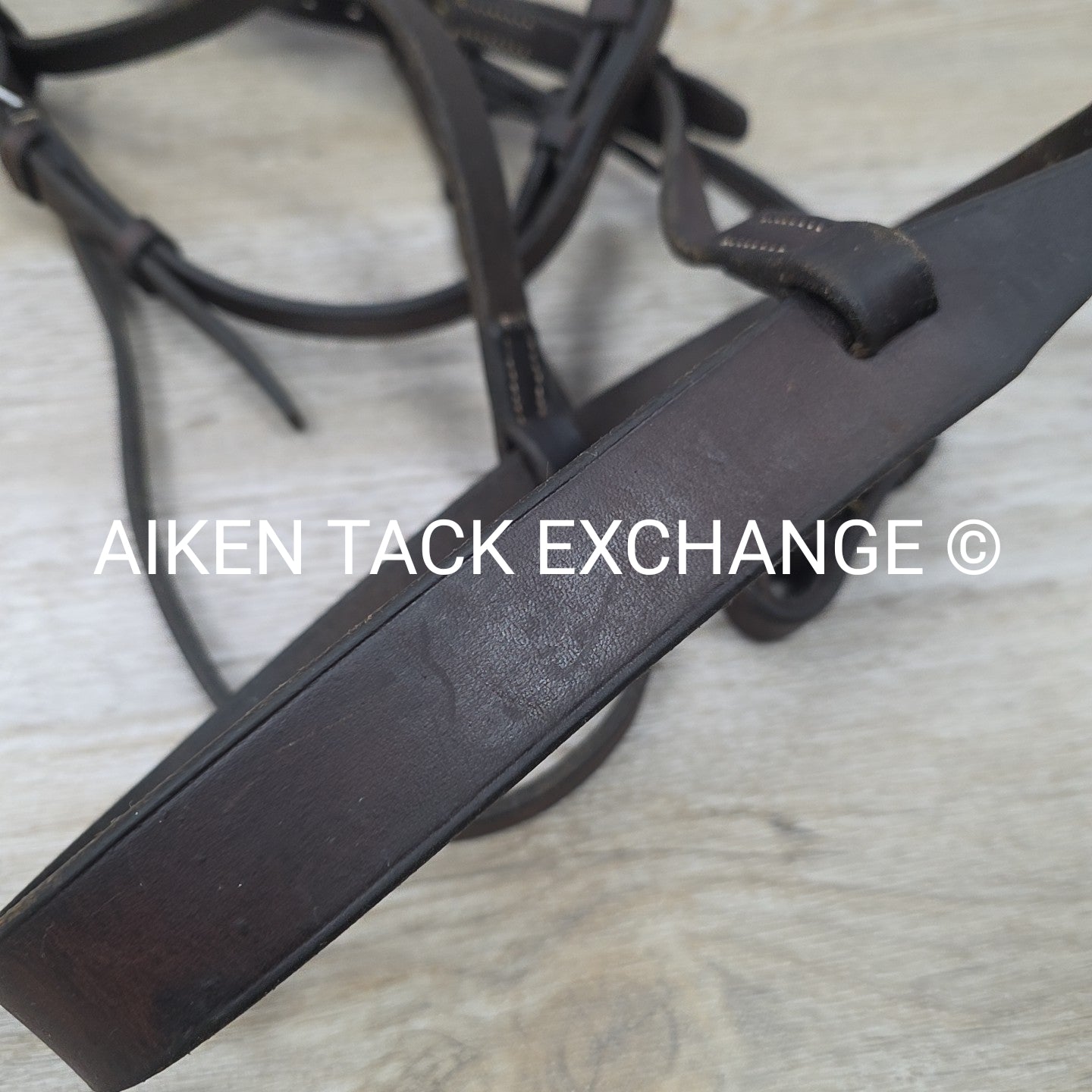 Warwick Flat Hunt Bridle, No Reins, Brown, Size Full