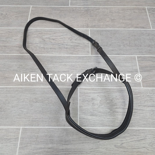 Plain Raised Noseband, Missing Flash Strap, Black, Size Full