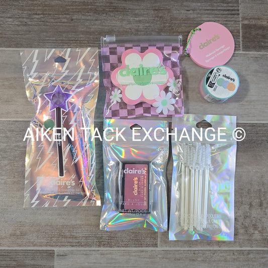 Claire's Makeup Bundle - Blush, Sponge, Eyeliner/Shadow Set, Spoolies, Eyeshadow