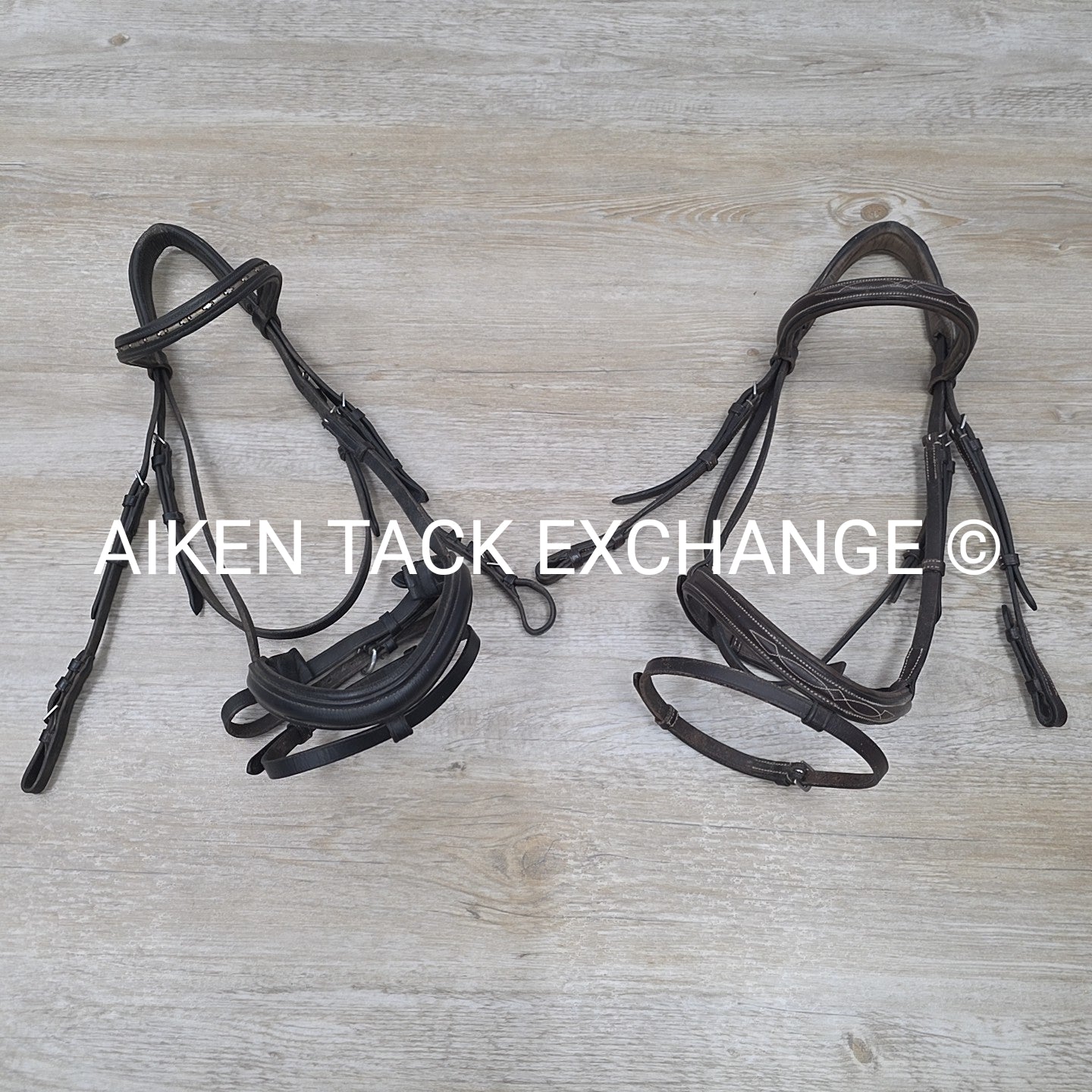BARGAIN BUNDLE: Kieffer Flash Bridle & Nunn Finer Monocrown Fancy Stitched Flash Bridle, Size Full