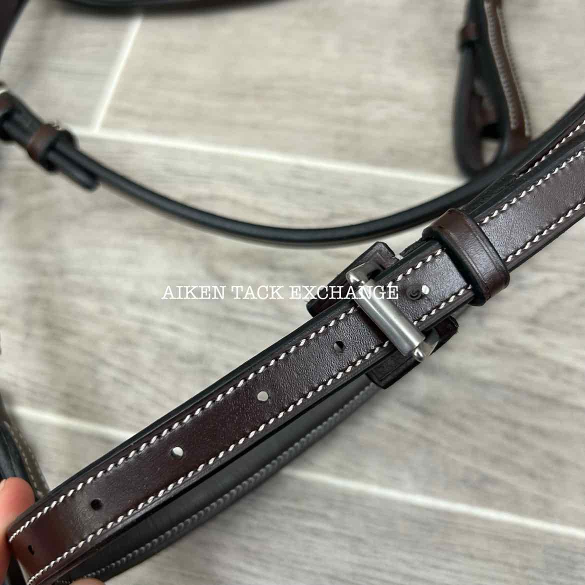 KL Select Red Barn Sovereign Hunter Bridle with Reins, Brown, Size Pony